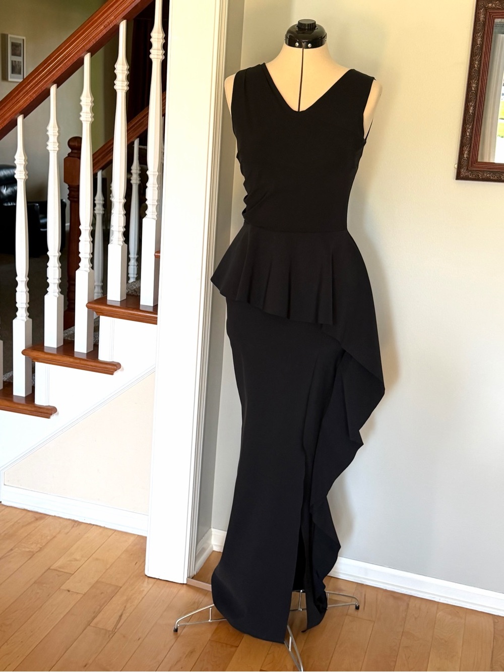 Chiara Boni La Petite Robe Sonky Asymmetrical Peplum Gown